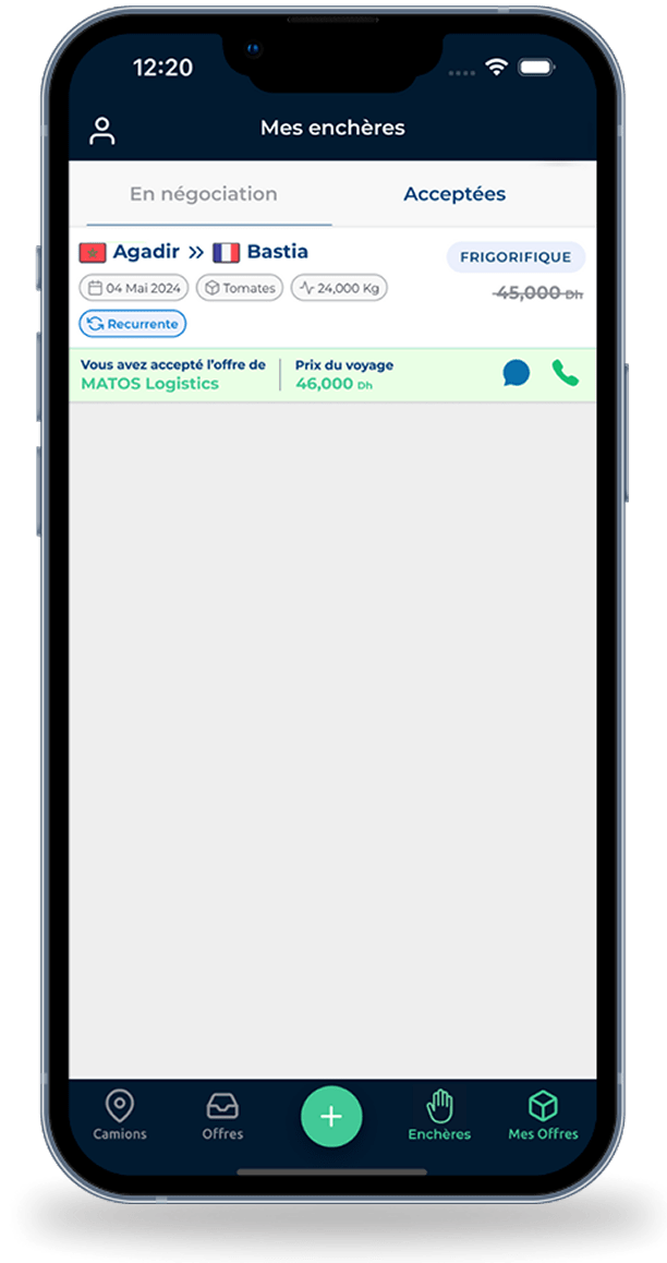 Contactez le client et prenez en charge le transport